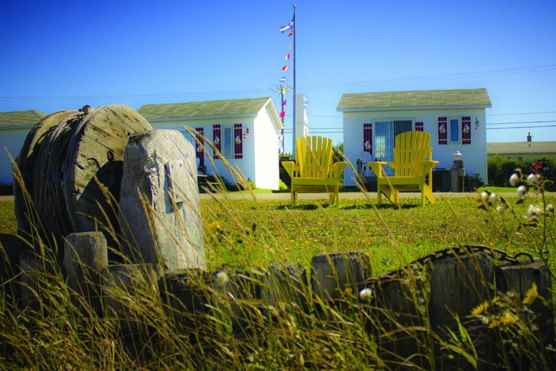 Les Cabines Du Phare Rimouski Bagian luar foto